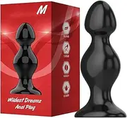 Anal Butt Plug Trainer Anal Plugs Beginners Starter for Women and Men Prostate Massage Anal Dildo Beads Plugs Trainer S M L XL XXL XXXL with Flared Base Suction Cup Adult Sex Toy (Medium)