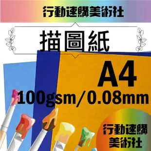 【CLEAN 克林】描圖紙100gsm 深寶藍 A4 20張/包(美術紙 素材紙 創作用紙 美勞 文創 印刷紙 美術社)