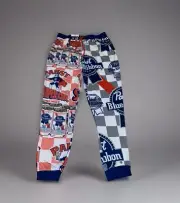 NEW Pabst Blue Ribbon PBR Men's Jogger Sleep / Casual / Lounge Pants Size Large