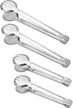 MAGICLULU 4PCS Non Slip Stainless Steel Food Tongs Chicken Wing Serving Clips for Grilling Baking Salad Pastries for Home Parties Weddings Daily Use
