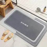 Bath Mat Rugs Bathroom Rug Non Slip Bath Rugs Quick Dry Absorbent Bath Mats for Bathroom Floor (Light Grey, 40 x 60 cm)
