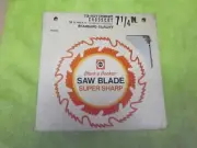 New-old-stock 7 1/4" Black & Decker "Super Sharp" Saw Blade~ Crosscut