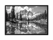 Hallett Peak Reflections Framed Print Fine Art Poster Print