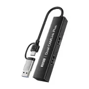 USB3.0 Type C 2 HDMI Video Capture Card Camera PC Live Streaming 1080p Recording