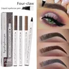 3D Eyebrow Tattoo Fork Pen Pencil Microblading 4Tip Brow Enhancer Waterproof /