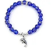 [EBCJIAMS] Charm Bracelet for Women Whale Pendant Blue Bracelet Luminous Bead Pendant Bracelet Fashion Girl Jewelry Gift Bracelets and Bangles