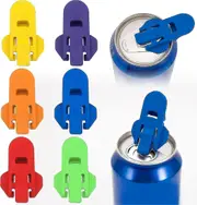 6 Pcs Manual Can Opener, Color Soda Beer Can Opener Beverage Can Cover Protector Protect Cold Drinks From Bees