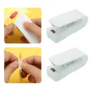 2Pcs Mini Sealing Machine, Food Heat Vacuum Sealers, White