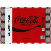 Coke Zero Sugar Soda, 12 fl oz, 35-Pack Cans