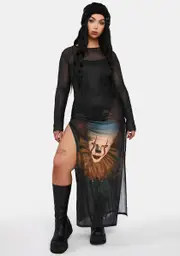 [Dolls Kill X WB Horror] Plus The Dancing Clown Maxi Dress