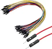 sourcing map Male to Male 1Pin Breadboard Jumper Wire 2.54mm Pitch Ribbon Cable 30cm Long Electronics Breadboard Ribbon Cables for Breadboard Electronic Projects Pack of 40
