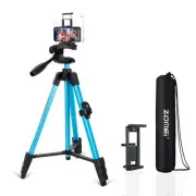 Phone Tripod, 54'' Video Tripod with 360 Panorama Pan Head, 1/4'' Screw, 2-in...