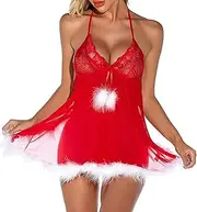 [Generic] Womens Lingerie Sexy plus Bodysuit Lingerie Set Corset Lingerie Boudoir Outfits Christmas Underwear Sexy Christmas Lingerie For Women Thigh