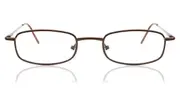 Rectangle Full Rim Metal Men's Glasses Brown Size +1.00 - Lenses Included - Private Health Rebate - Blue Light Block Available - SmartBuy Readers