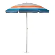 PICNIC TIME Outdoor Canopy Sunshade Beach Umbrella 5.5' - Small Patio Umbrell...
