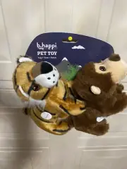 bhappi Pet Toy tiger & Monkey Dog Toy With Squeaker 9”Very Solf.