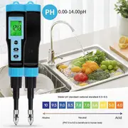 Food PH Meter 0.00-14.00PH High Accuracy Temp PH Tester Sensor Acidity Analyzer for Meat Canning Ch Blue