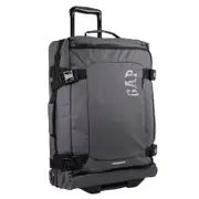 GAP Travel Medium Soft Shell Suitcase Lockable Trolley Luggage 62cm Charcoal