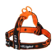 Flashlight Headband Holder, Adjustable High Elastic Strap, Orange