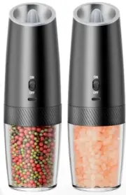 CIRCLE JOY Electric Salt and Pepper Grinder Set - Rechargeable