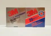3M 3.5" Double Sided DS, HD Diskettes- Two Packs Of Ten. Formatted, IBM. NEW