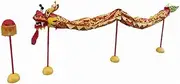 Dragon Dance Silk 1 Meters Dragon Dance Silk-Like Flowy Outdoor Flinging Fitness Dragon Dance Wu Long 3D Dragon Ribbon Streamer with Handstick (Color : C, Size : 1m)
