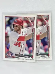 (2) Bryce Harper 2014 Topps Baseball Card Washington Nationals #100
