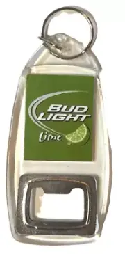 Bud Light Lime Bottle Opener Keychain | New Old Stock | New & Free Shipping