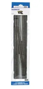 Bachmann 44137 HO Scale E-Z Command DCC #6 Single Crossover Turnout Left