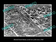 OLD LARGE HISTORIC PHOTO MITCHELL SOUTH DAKOTA AERIAL VIEW OF THE TOWN c1960 1