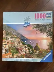 Ravensburger Puzzle Positano Italy Ocean Sunset Cliff Houses 1000 Pc.Sealed New