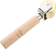 Leather Roller Tool Texture Roller Small Size Gold Metal Edge Roller for Seam Wallpapers Carpets