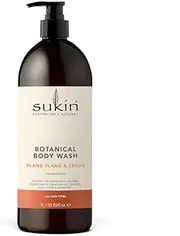 Sukin Botanical Body Wash, Ylang Ylang & Cedar, 1L
