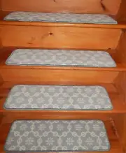 14 = Step 9'' x 30'' Woven Wool Carpet Stair Treads.