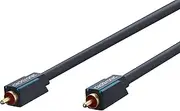 Clicktronic Male to Male Cinch Coaxial Audio Mono RCA Cable, Black, 7.5 Metre Length