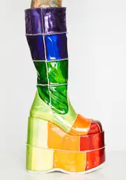 [Dolls Kill x Demonia] Way Up High Rainbow Stack Platforms