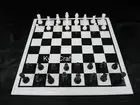 Square Shape Marble Coffee Table Top Chess Pattern Inlay Work Game Playing Board