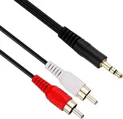 3.5mm Stereo Male to 2RCA Male (Right and Left) RCA Audio Cable (75feet/25M)