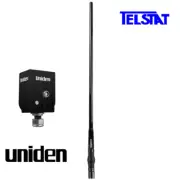 Uniden ATX970 Black 1.2m CB Antenna +Fold Down Bull Bar Mount (Like GME AE4705B)