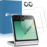 【2+1 Pack】 T Tersely Screen Protector for Samsung Galaxy Z Flip 6 5G, 2 Pack 9H Tempered Glass Back Screen Protector+ 1 Pack Camera Lens Protector for Samsung Galaxy Z Flip 6 5G (2024)