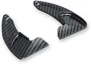 Car steering wheel shift paddles For Dodge Challenger SRT Jeep Grand Cherokee Auto Steering Wheel Rear Shift Paddle Car Shifter Styling Accessories Extension Shifters Sticker 2pcs HTEOPOEKFR(Carbon Bl