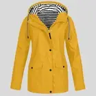 New Womens Waterproof Raincoat Ladies Outdoor Wind Rain Forest Jacket Coat Long