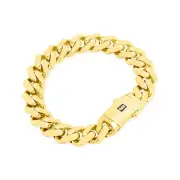 14k Yellow Gold Royal Monaco Miami Cuban Link 13mm Curb Chain Mens Bracelet 9"