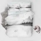 Pavilion Grey Lake 3D Printing Duvet Quilt Doona Covers Pillow Case Bedding Sets