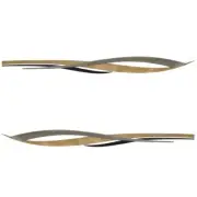 Seaswirl Boat Decal | 1106938 Black Silver Gold 83 1/2 Inch (2PC)