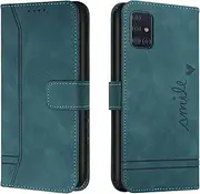 Lihondar Compatible with Samsung Galaxy A51 5G Case, Samsung A51 5G Case Wallet, PU Leather Folio Wallet Flip Cover with Card Holder Magnetic Kickstand Phone Case Cover for Samsung A51 5G(Green)