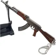[Giwotu] Womens 12cm 7.62mm Weapon Rifle AKM Model Key Chains AK 47 Toys Gun Keychains llaveros chaveiro Key Ring Keyring