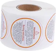 FIXOSHEE 500Pcs Adhesive Removable Candle Jar Warning Decals Safety Stickers for DIY Candle Making Labels with Eye Catching Text