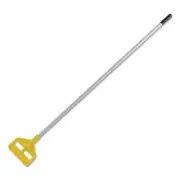 Rubbermaid Commercial Invader Aluminum Side-Gate Wet-Mop Handle, 60", Gray/Yello