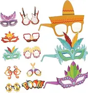BESTOYARD 12pcs Carnival Glasses Frame Decor Party Props Funny Eyewear Photo Booth Accessories